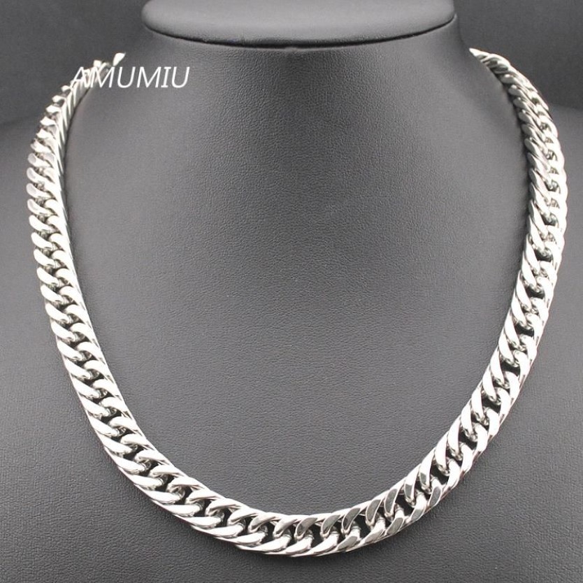 40 45 50 55 60 65 70 90CM Chain Link Necklace Stainless Steel Jewellery 10mm Width HZN024 Chains3005