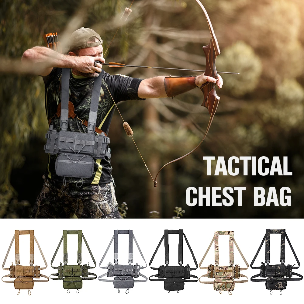 Bags 2021 New Practical Great Quality Tactical Chest Bag Molle Vest Bag Airsoft Tactical Vest Military Gear Pack Outdoor Hunting Item