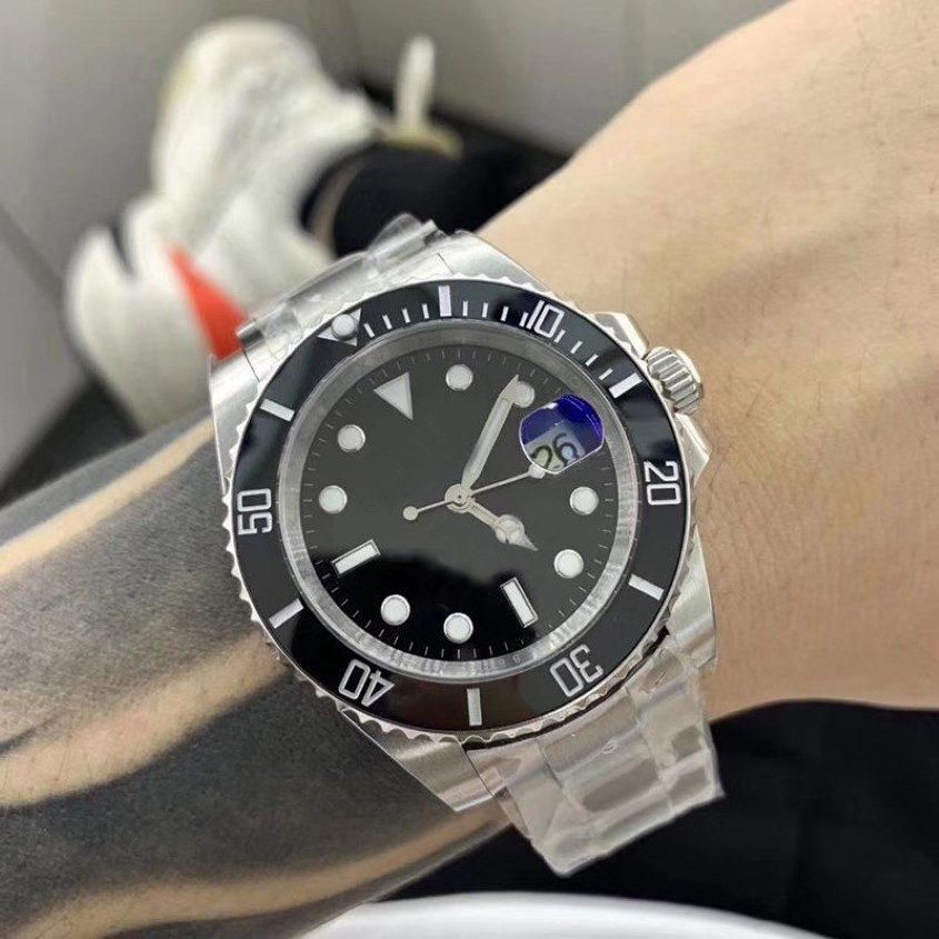 U1 Wysoka jakość automatyczna 2813 Mężczyźni Watch Sub Black Dial 316 Zespół ze stali nierdzewnej męski zegarek 259m