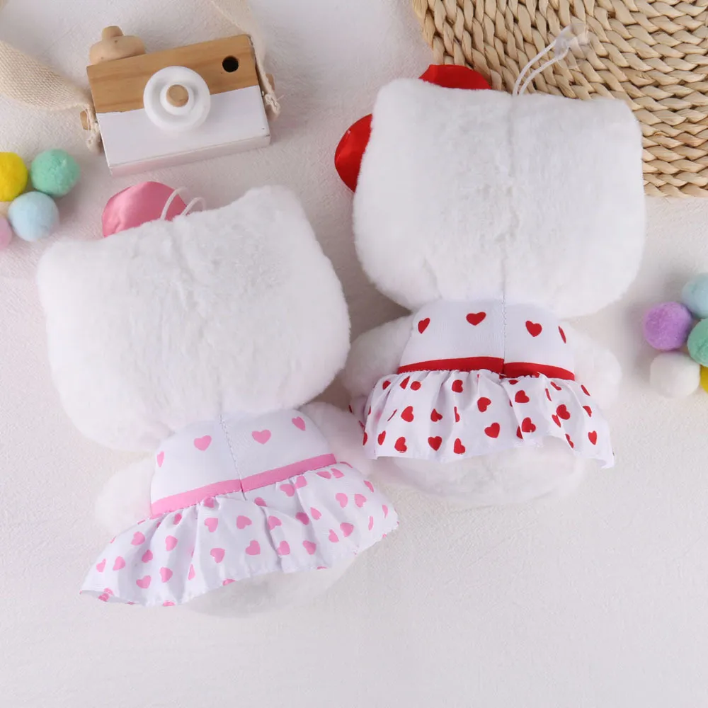 Wholesale cute hearts skirt kitten plush toy Children`s game Playmate Holiday gift Doll machine prizes