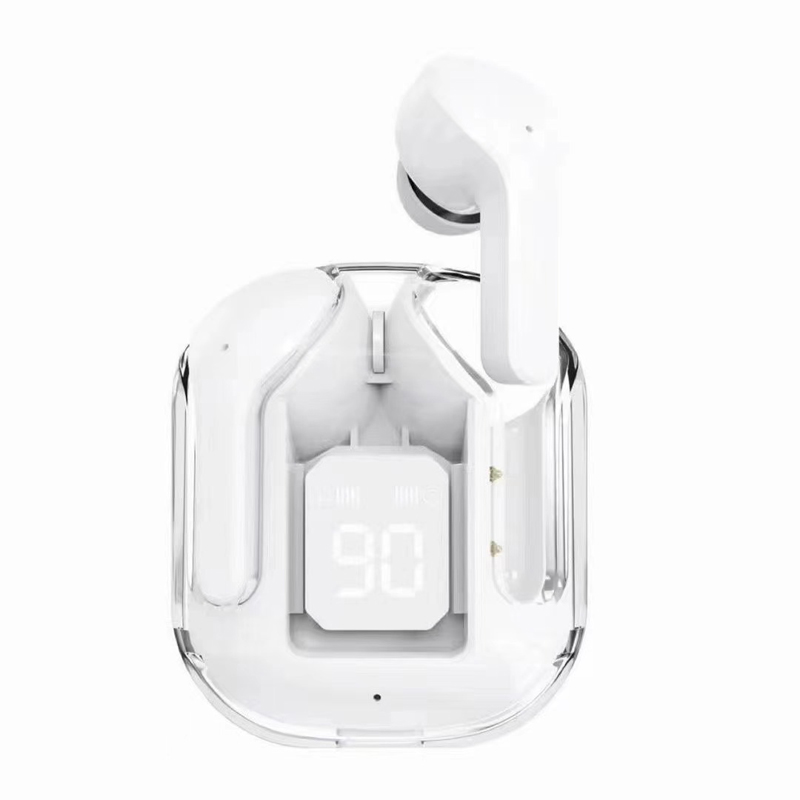 Ultrapods max air1 fones de ouvido sem fio baixo som estéreo com display led claro caso carregamento fones esporte jogos