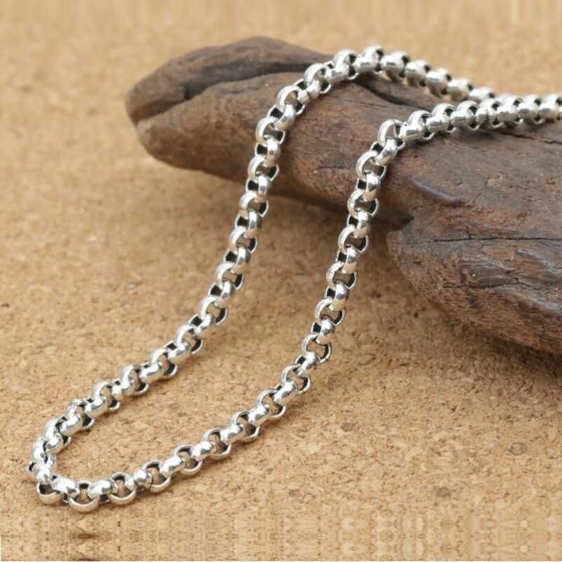 نقي الفضة 3 مم صليب سميك س سلسلة الارتباط S925 قلادة سلسلة سترة sterling 925 Silver Jewelry Q06043234