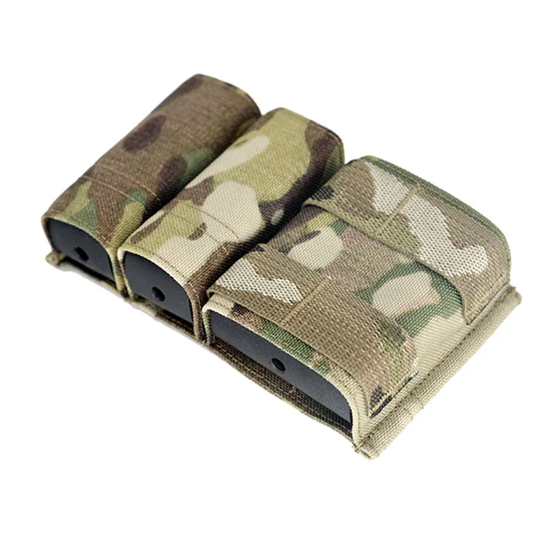 Täcker Tactical Vest 5.56 1+2 Sidan Triple Magazine Pouch Multicam Vest Molle Mag Ammo Clip Pouch Väskor