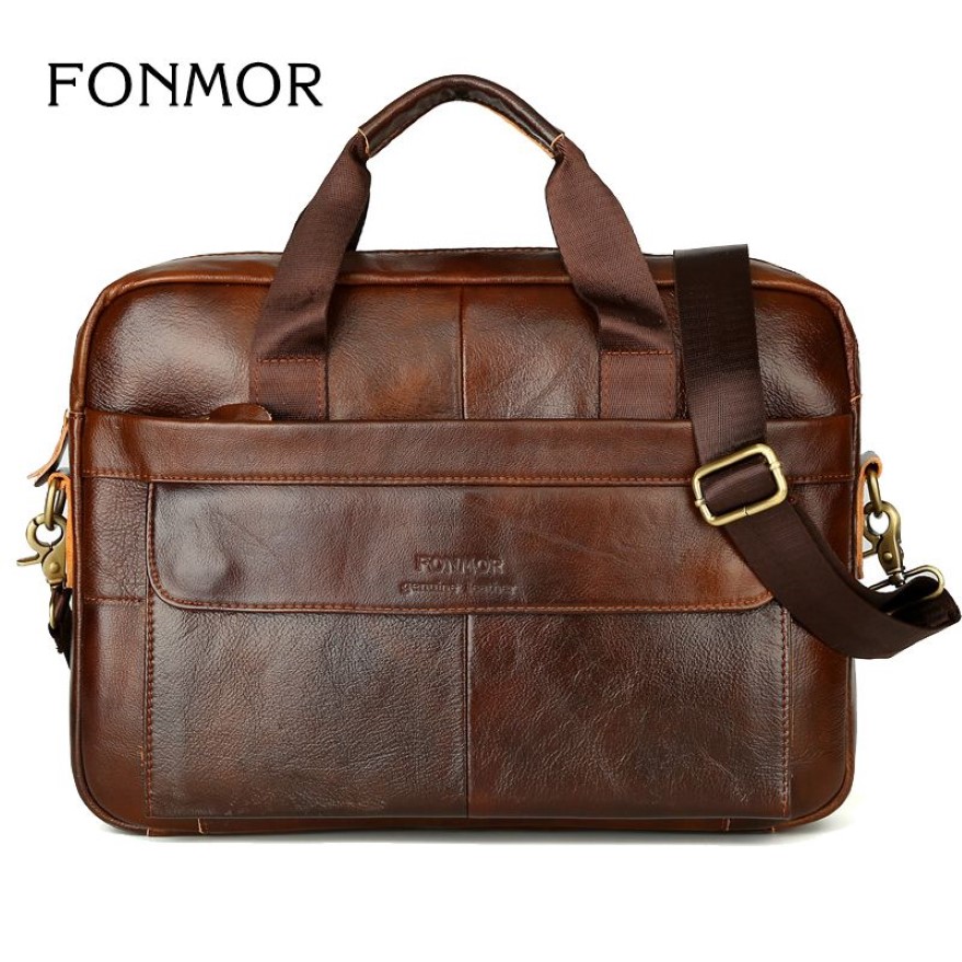 Valigette da uomo nuove borsa in vera pelle valigetta laptop vintage borse a tracolla messenger borsa da uomo316F