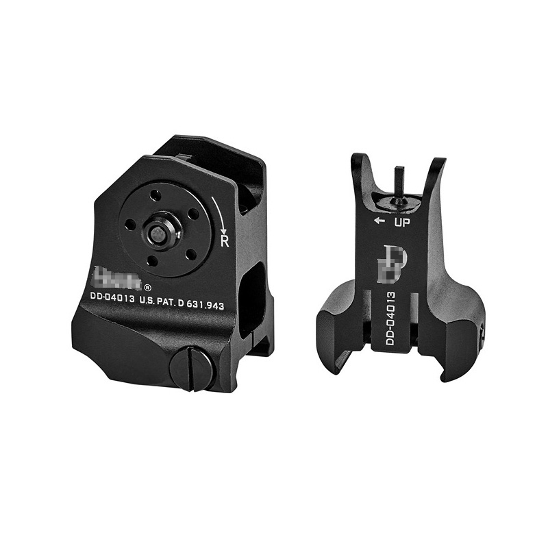 Tactical Front and Rear Sights Compact Mini Weapon Sight for AR M4 Rifle Hunting Airsoft Aluminum CNC Machined fit Picatinny Weaver Rails