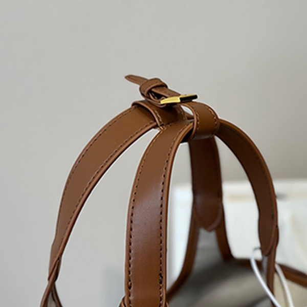 Stor linneblandning och duk tygväska modedesigner handväska med läderdetaljer som lägger till en elegant anmärkning till de mångsidiga stylstorlekarna 28*22,5 cm