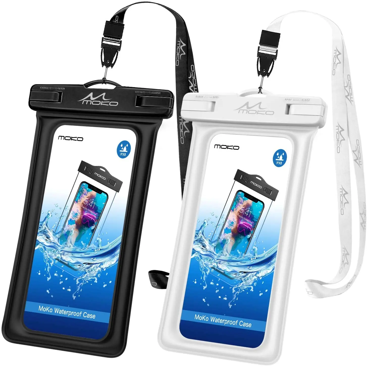 Couvre le support de sachet de téléphone étanche Floating Moko Floating Sac à séchage avec longe compatible avec iPhone 12 Mini / 12 Pro