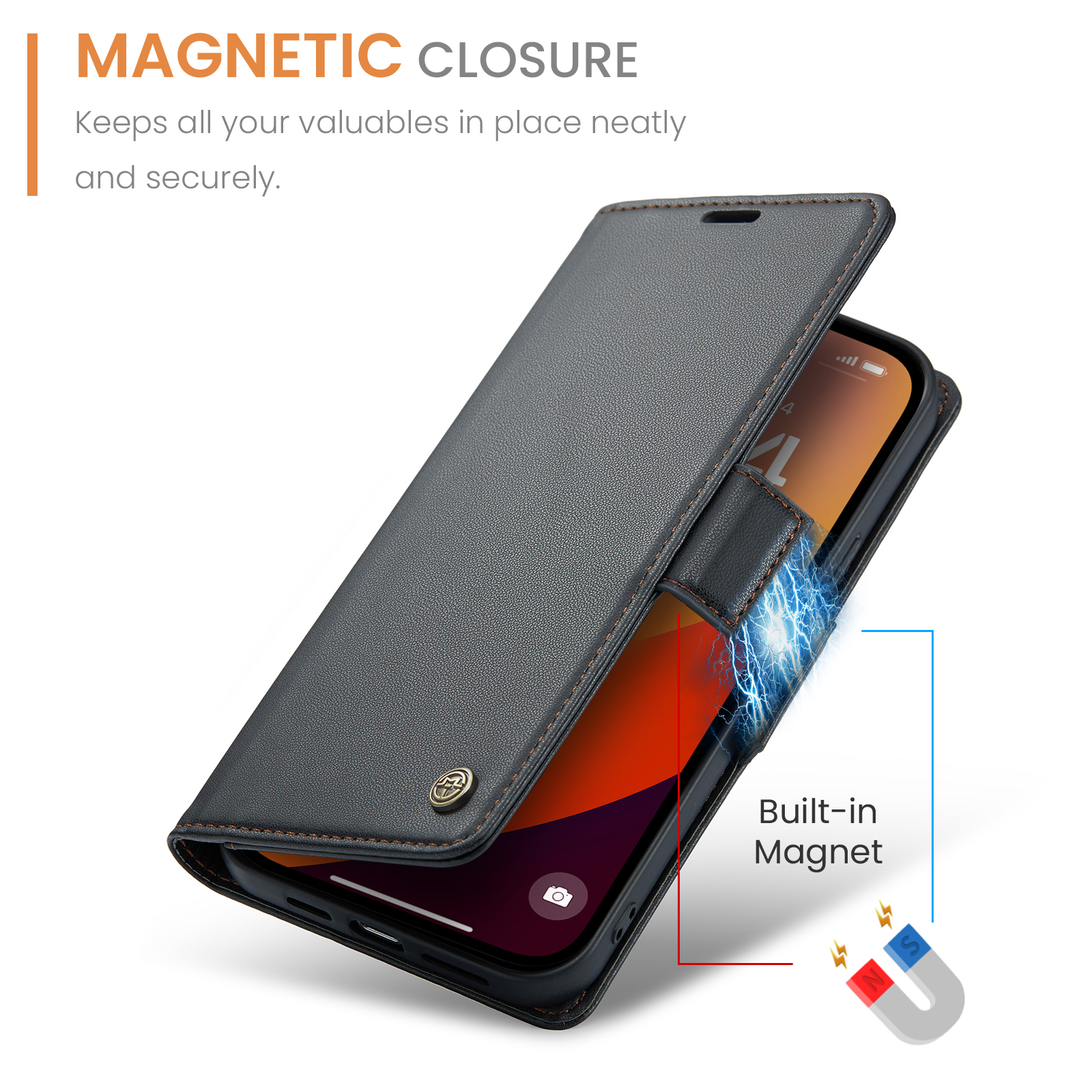 Étuis de téléphone pour Iphone 15 14 13 12 11 Mini Plus Max X XR XS portefeuille RFID blocage en cuir PU CaseMe 023 étui antivol glisser