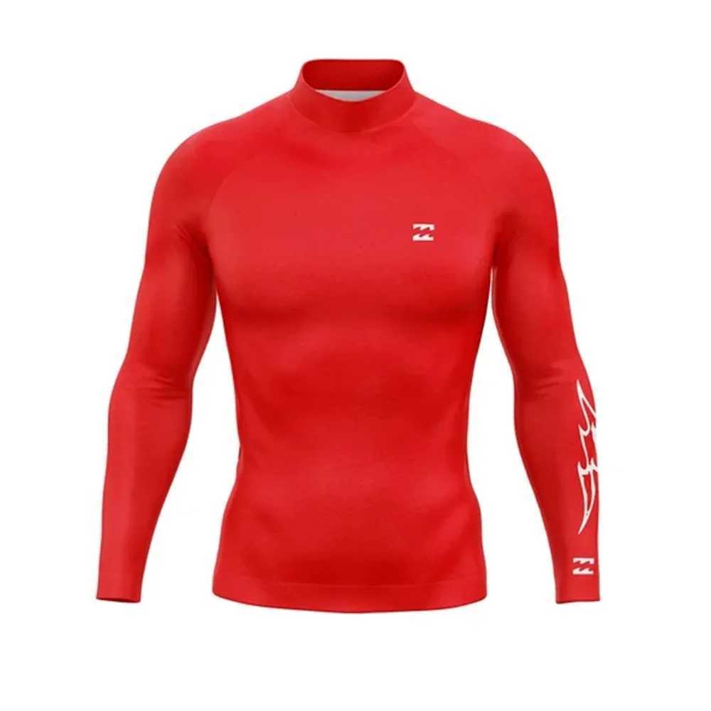 Maillots de bain pour hommes 2024 hommes Rash Guard surf plongée maillot de bain plage Protection UV maillots de bain à manches longues chemise serrée natation T-shirt GYM Rashguard 24327