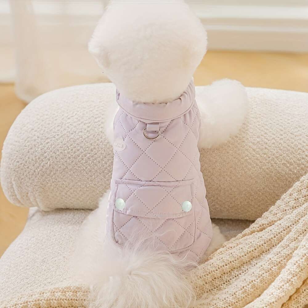 Vêtements d'hiver pour animaux pour chiens, parka veste pour chiens, combinaison de chiots gardant la poche coton chaude