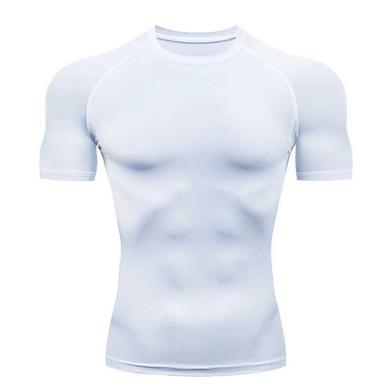 Men's T-Shirts Mens Fitted Short Sleeve Running T-shirt Fitness Running T-shirt Sports Clothing For Gym Quick Dry 240327