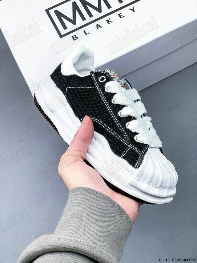 Designer MMY canvas schoenen Maison Mihara Yasuhiro Blakey OG Sole Canvas lage zwart witte sneakers Luxe laag uitgesneden trainer witte dikke rubberen tussenzool