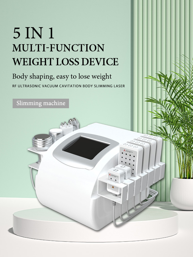 Máquina de adelgazamiento corporal Lipolaser multifuncional, dispositivo portátil de pérdida de peso con sistema de vacío de cavitación 5 en 1 para uso en clínica de salón de spa