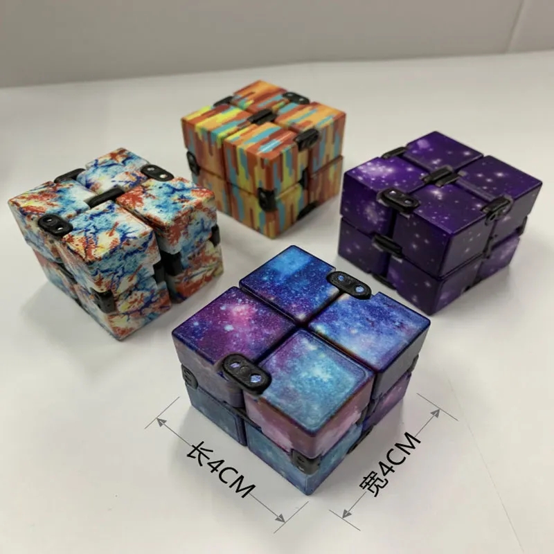 19 Styles Infinity Magic Cube Creative Galaxy Fitget toys Antistress Office Flip Cubic Puzzle Mini Blocks Decompression Toy Suitable for all groups