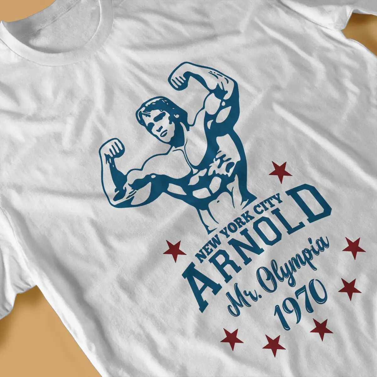 남자 티셔츠 터미네이터 Arnold Schwarzenegger Mr Olympia Tshirt Homme Mens 의류 Blusas t 셔츠를위한 240327