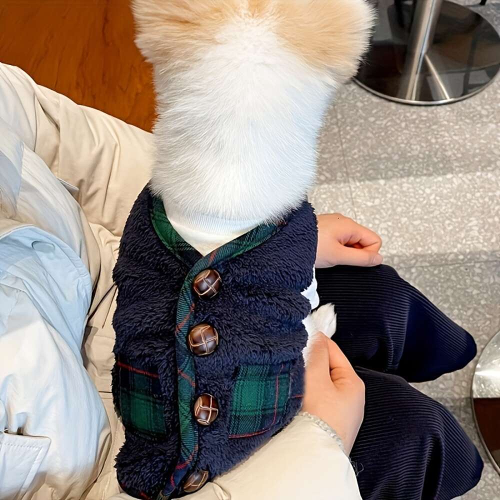Adorabile giacca cardigan cani calda con sciarpa dimensionale natalizia animali domestici: mantieni i tuoi animali domestici accoglienti ed eleganti quest'inverno