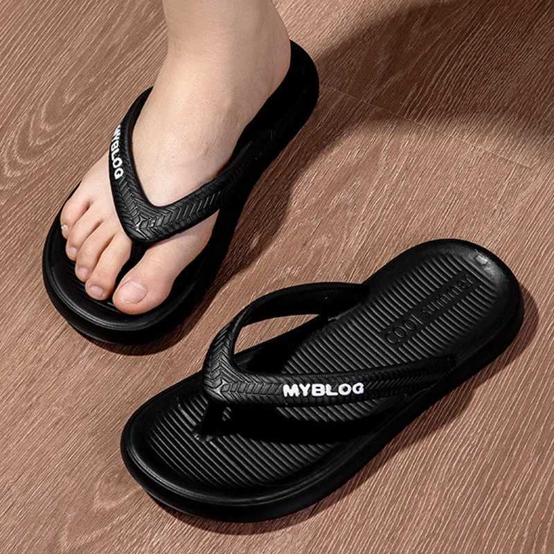 Slippels slippers nieuwe sandalen soes mannen zomersheren flip flop flops ig kwaliteit bea-anti-slip zapatos ombre casual man h240327