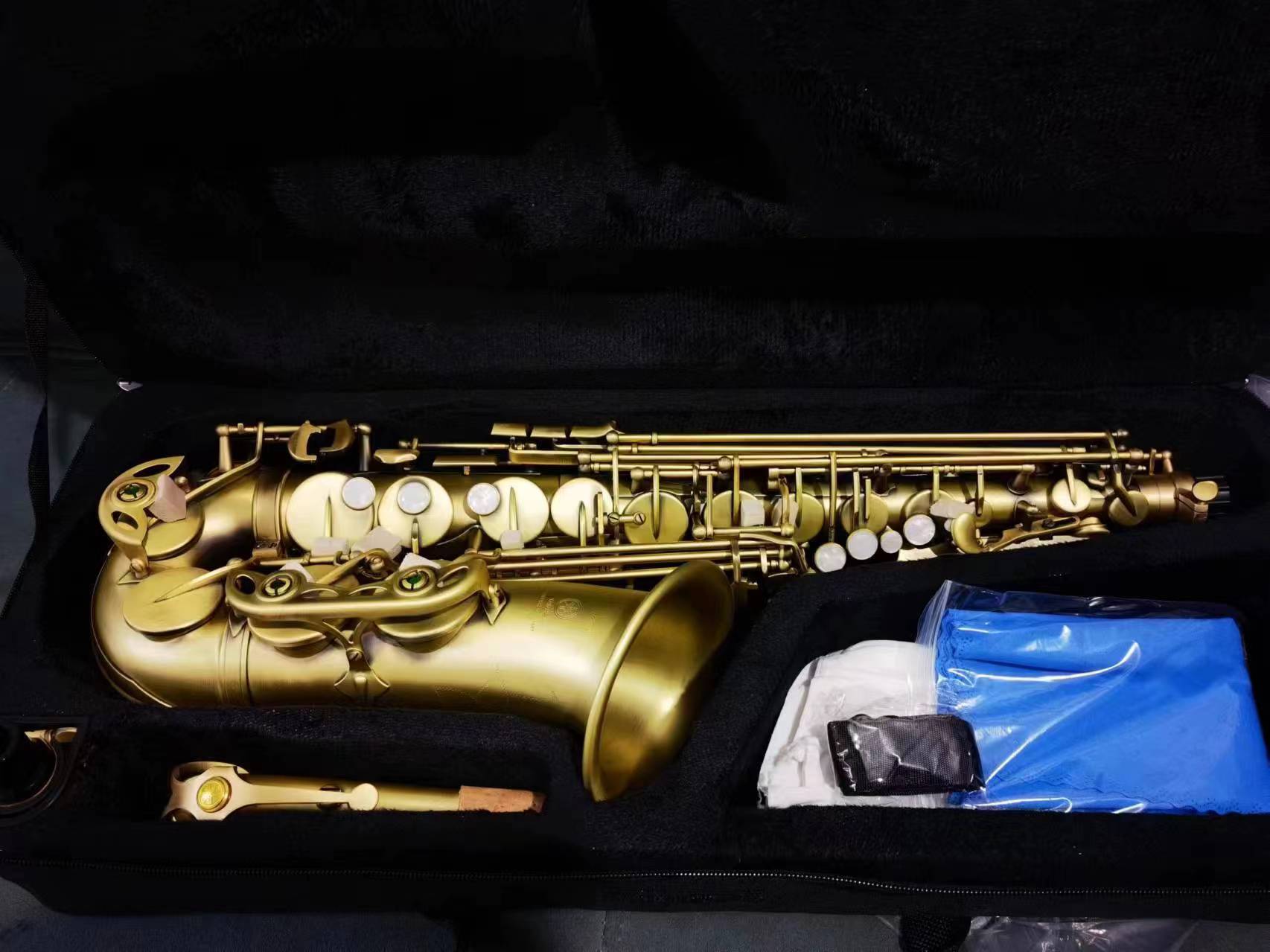 New Alto Sax Reference Brass Saxophone Antique brushed satin finish YAS-62 Model Professional musical instruments Sax