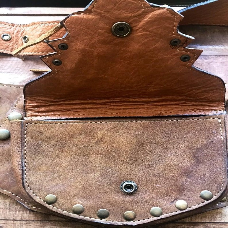 Waist Bags Medieval Leather PU Belt Bag Steampunk Viking Pirate Cosplay Renaissance Gear Rivet Tassel Pockets282c