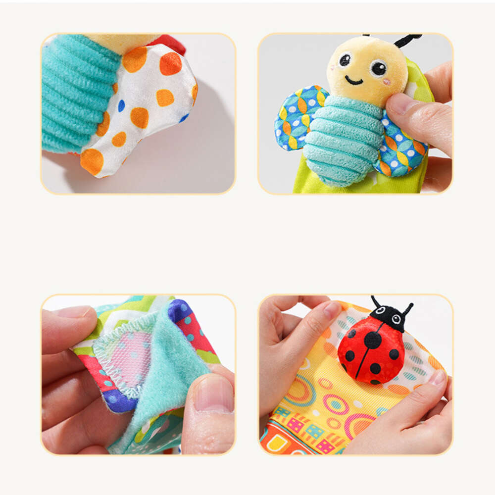 Новые детские игрушки-погремушки 0 12 месяцев для новорожденных с мультяшными животными, плюшевые погремушки с ремешком на запястье, детские носки для мальчиков и девочек