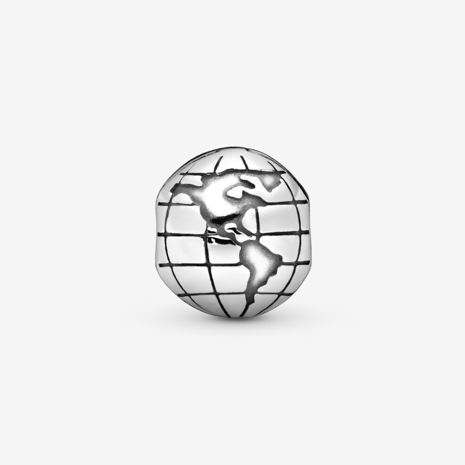 New Arrival 100% 925 Sterling Silver Planet Earth Clip Charm Fit Original European Charm Bracelet Fashion Jewelry Accessories331a