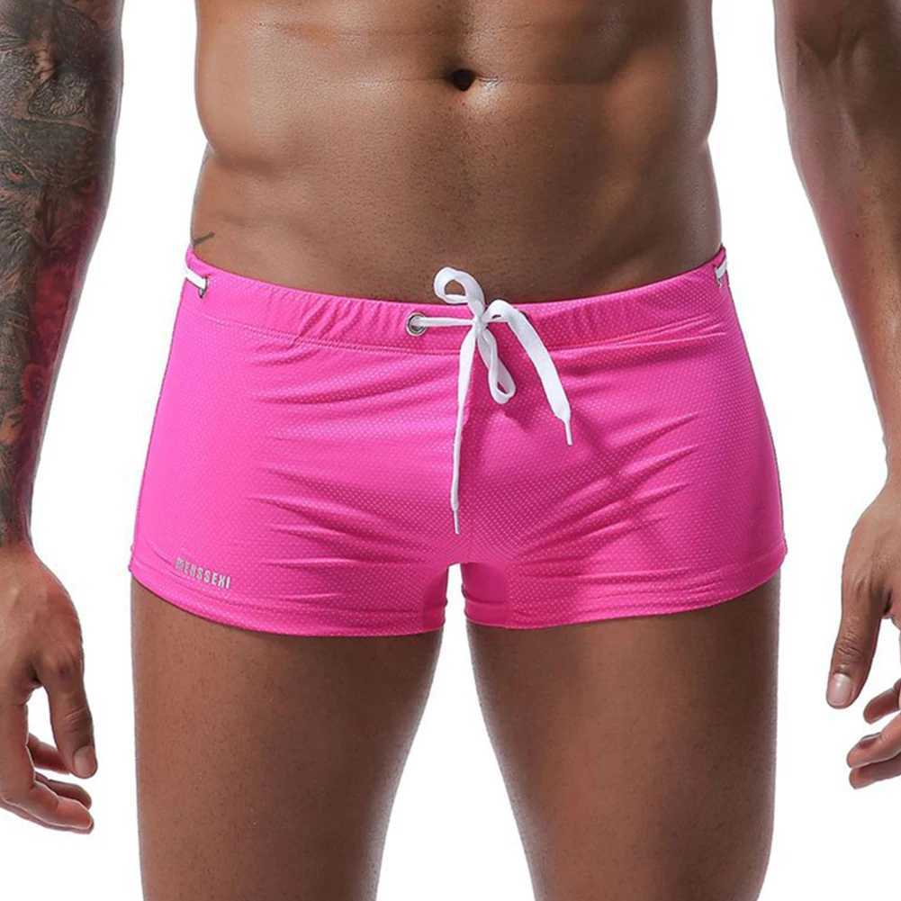 Maillots de bain pour hommes Maillot de bain Boxers Bref Short de bain pour hommes Short de bain sexy Maillots de bain Vêtements de plage Stretch Respirant Trunks Pantalons confortables pour hommes 24327