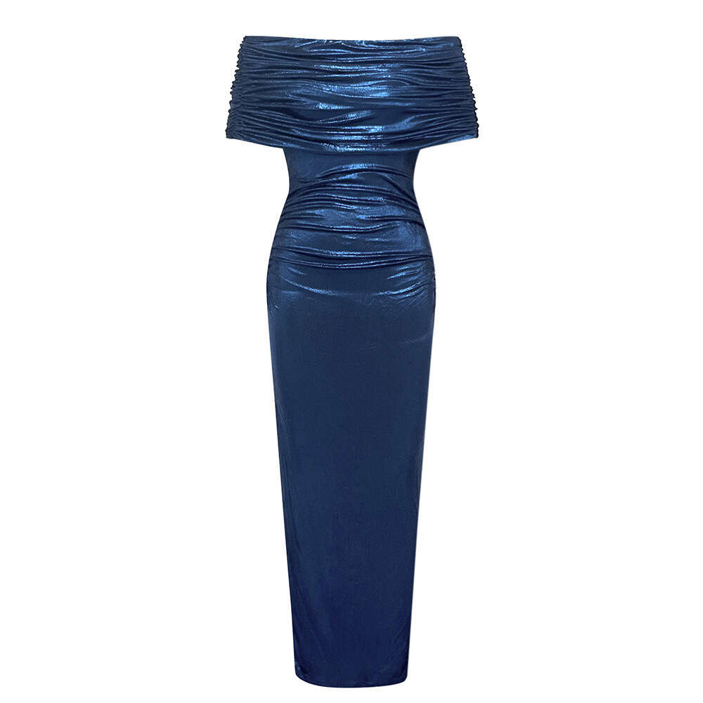 Платье2023, летний сексуальный, простой и модный бюстгальтер, юбка с разрезом сзади, платье из шелкового материала 495721