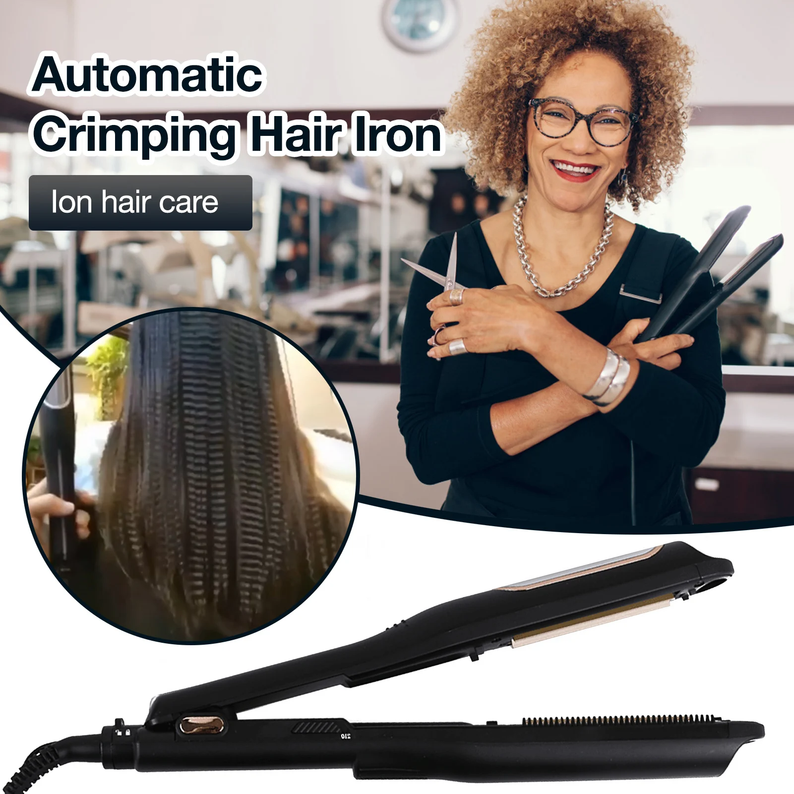 Irons Ion Automatyczne zaciskanie włosów Iron Curler Profesjonalny rurler do włosów Corn Perm Pert Fave Fala Tourmaline Iron Styling Tool