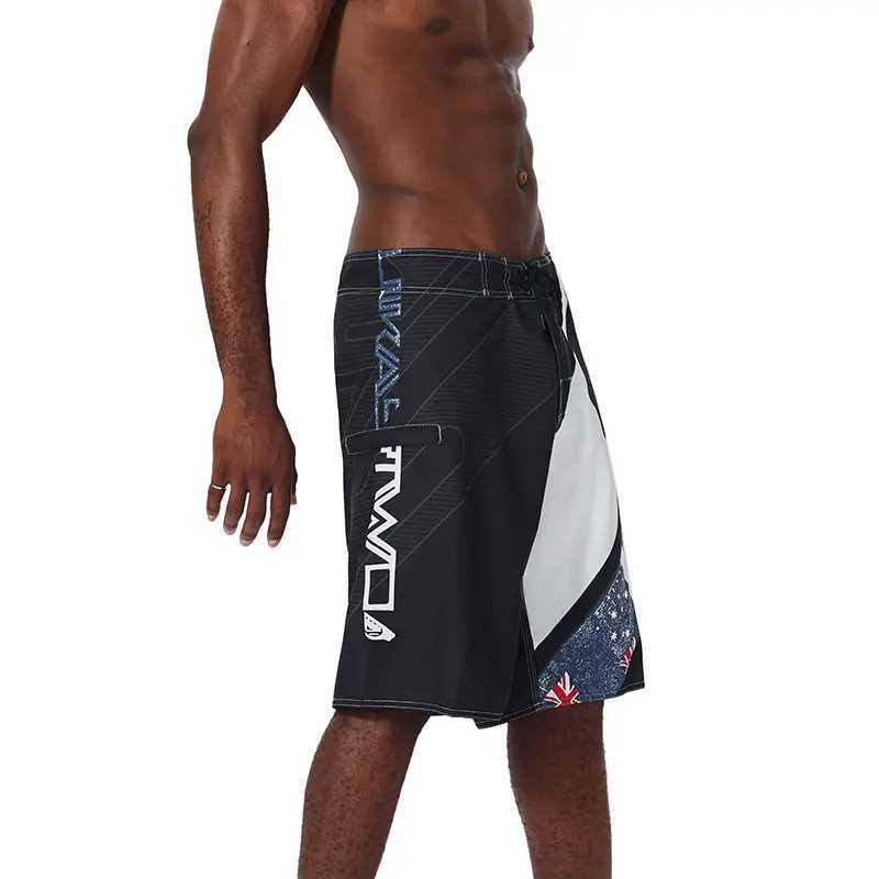 Roupa de banho masculina de secagem rápida surf praia shorts fitness muscular alta qualidade esportes aquáticos verão roupa de banho 24327