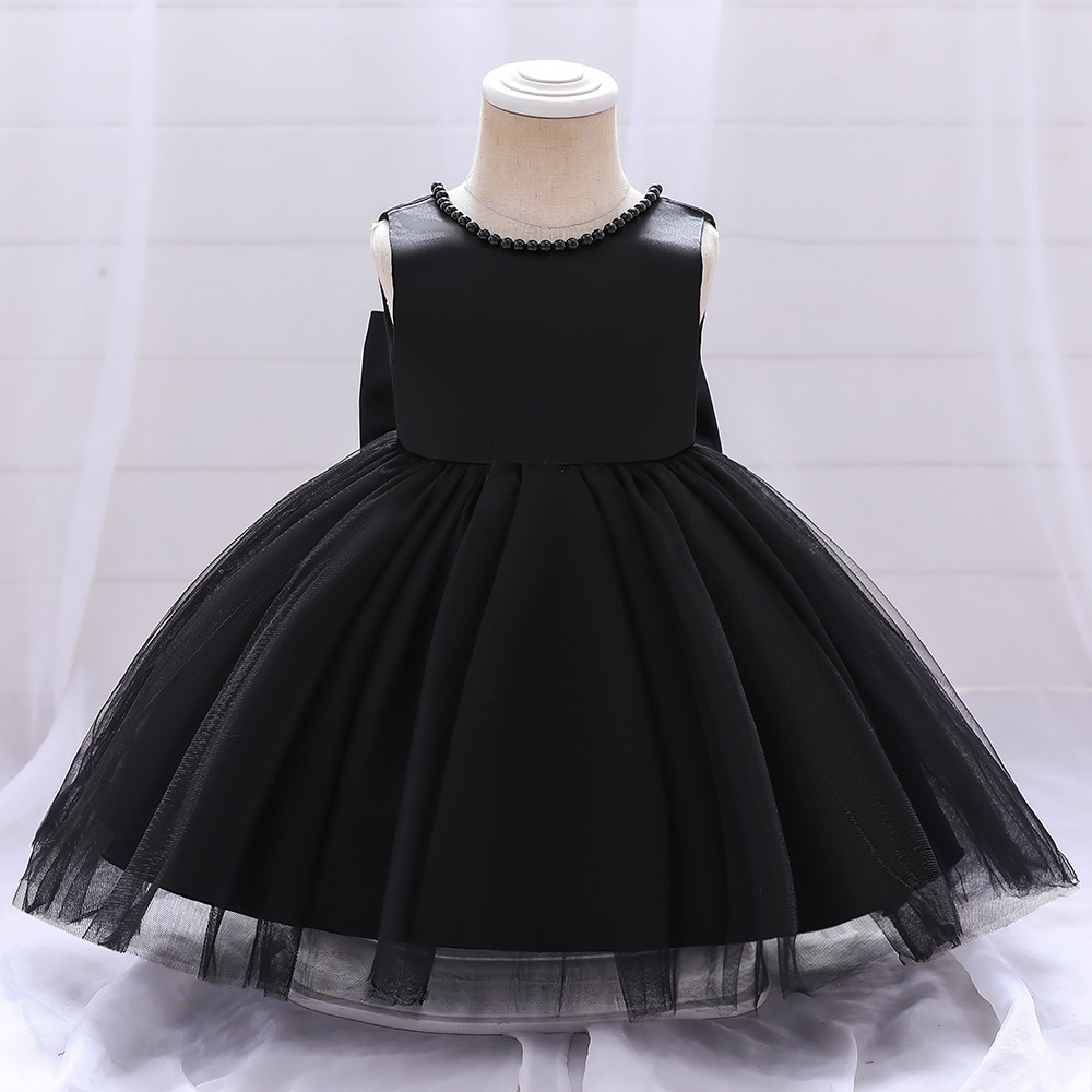 Beleza Azul Royal Preto Jóia Pérolas Vestidos de festa/aniversário de meninas Vestidos de concurso de meninas Vestidos de flores para meninas Saias do dia a dia para crianças SZ 2-10 D327234