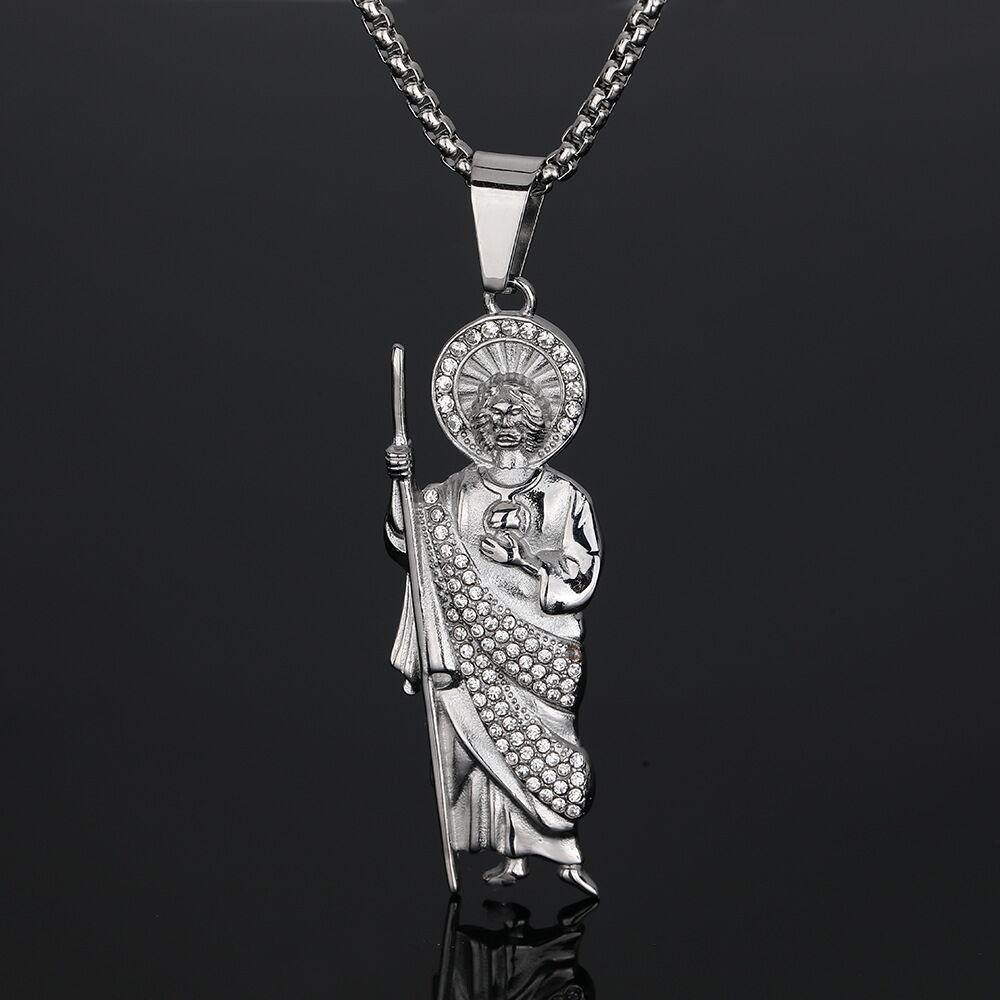 Saint Thaddeus gouden ketting goud gevuld San Judas charme hanger ketting sieraden voor cadeau