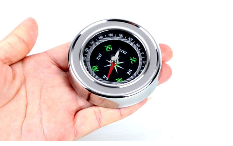 Stainless steel compass, fan large, genuine compass, car mounted compass, outdoor mountain climbing portable guidance direction