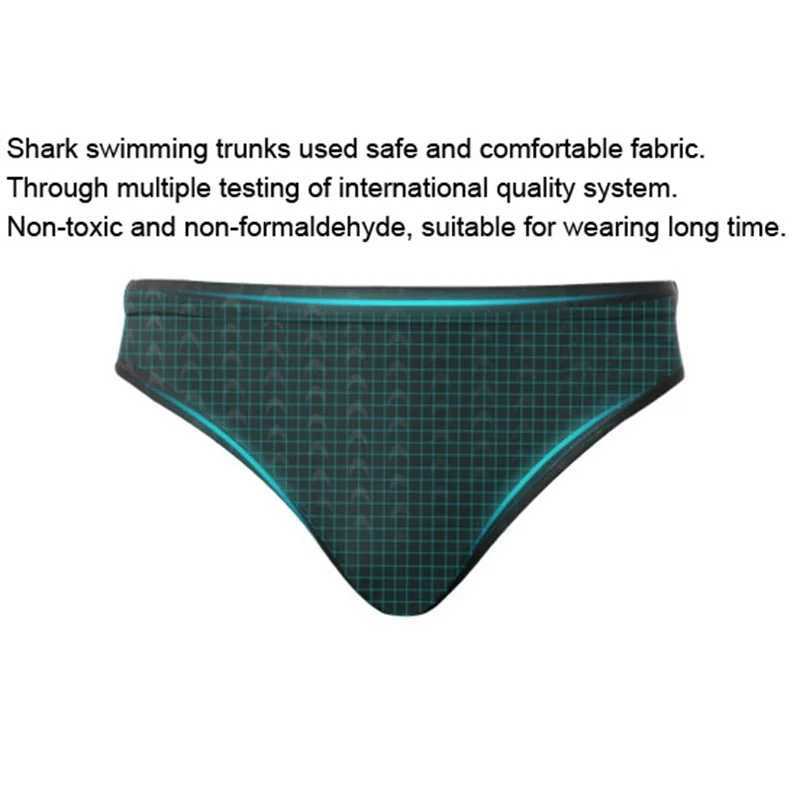 Homens de banho homem profissional pele de tubarão troncos de natação secagem rápida maiô competição boxer briefs homens esporte troncos sharkskin shorts banho 24327