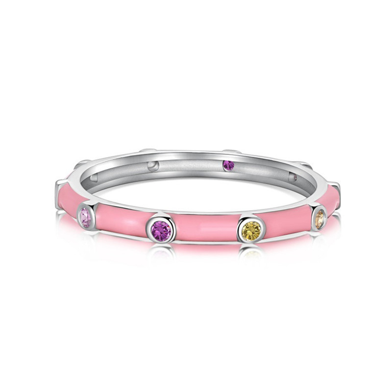 Bagues roses en diamant coloré de 2 mm pour femmes, bague de créateur en argent sterling 925, zircone 5A, bijoux de luxe, tenue décontractée, tenue quotidienne, voyage, petite amie, boîte cadeau taille 5-9