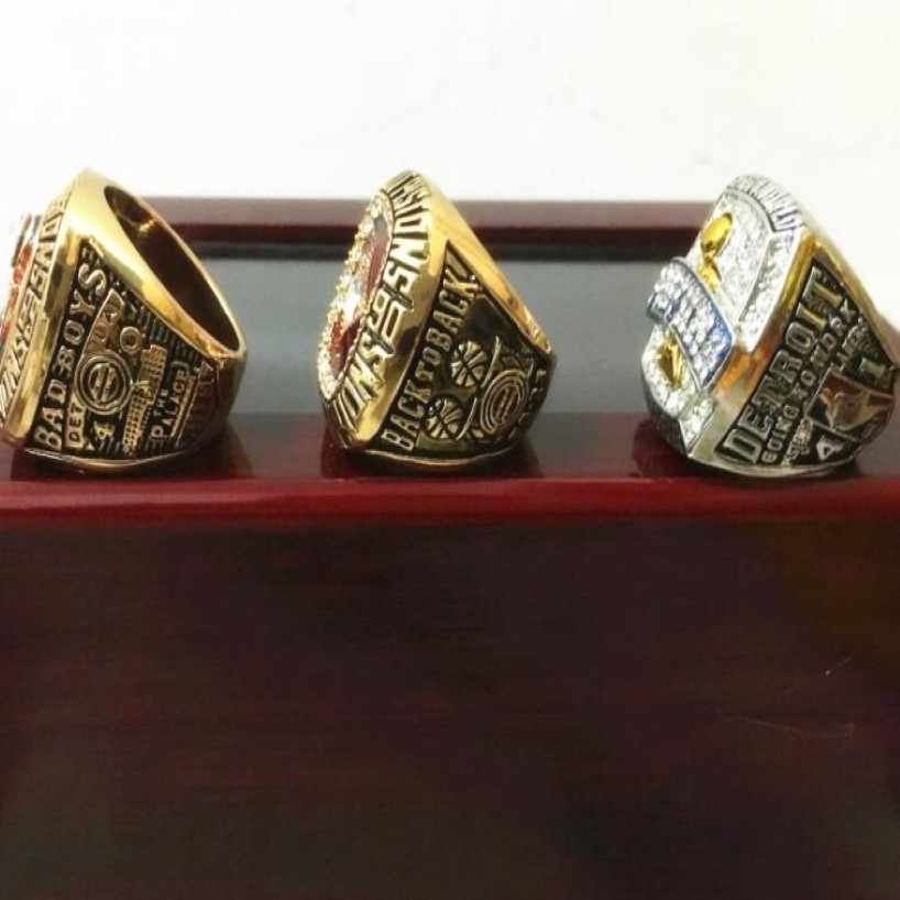 Fans'Collection 2004 1990 1989 championship rings Pistons Wolrd Champions Basketball Team Championship Ring Sport souvenir Fa2396
