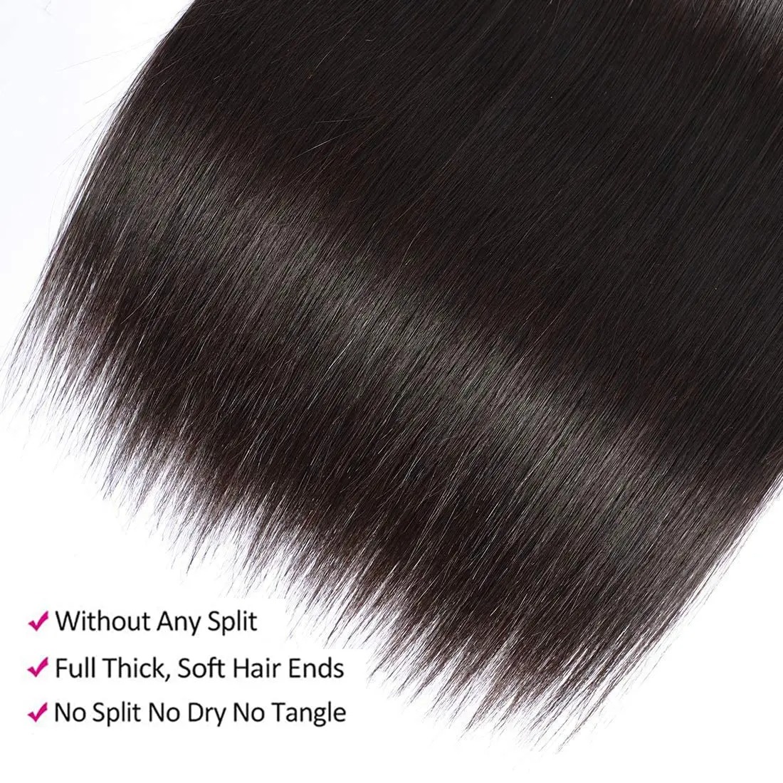 Bone Straight Human Hair Bundles for Women 100% Brazilian Remy Human Natural Hair Extensions