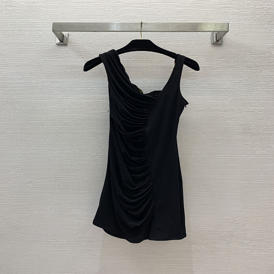 Robes de créateurs pour femmes, robe de soirée sexy d'été, jupe courte noire asymétrique épaule dénudée