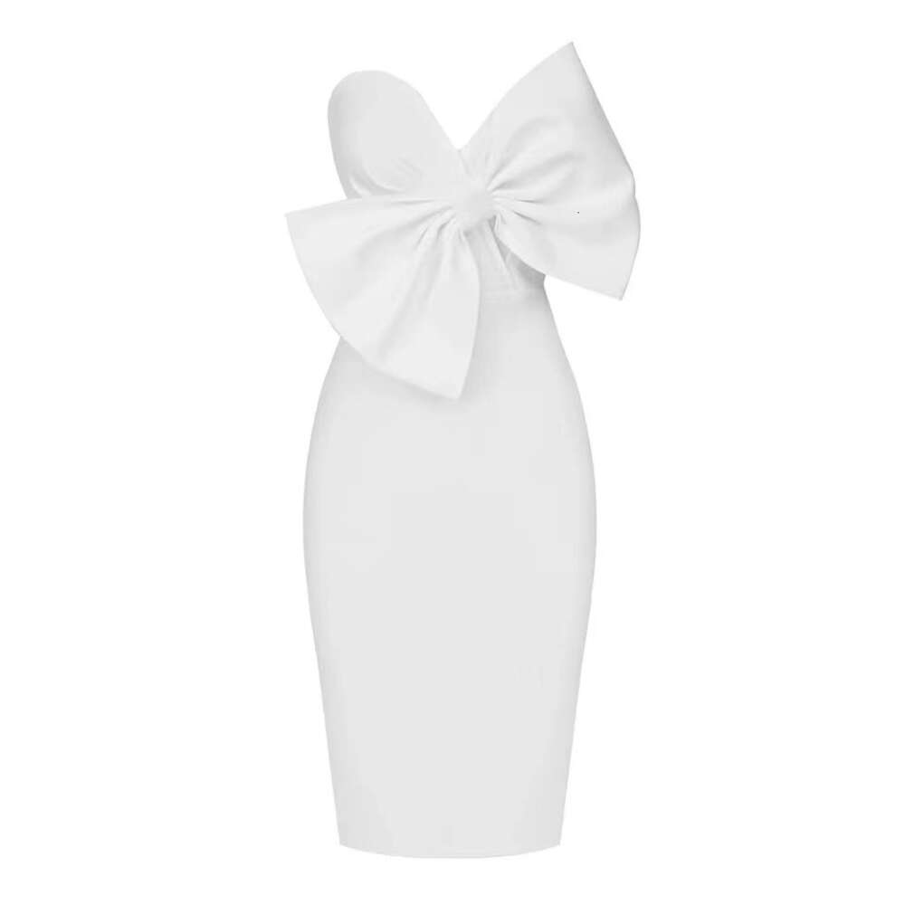Moda bandaż biustonosza w dekolcie bownowy biodro sukienka elegancka damska Wear