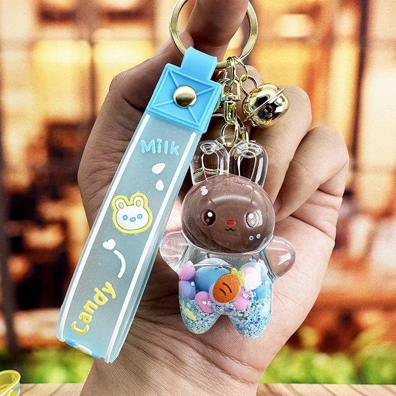 2024 HOT SALE PHOCHESALE Creative Oil Sugar Bean Rabbit ryggsäck Pendant Key Ring Pendant Schoolväskdekoration Gåvor till barnvänner