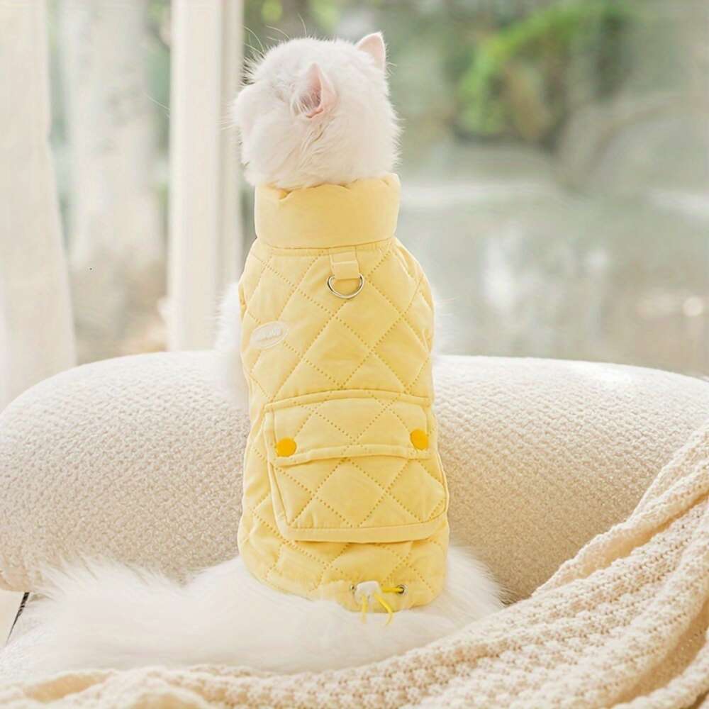 Vêtements d'hiver pour animaux pour chiens, parka veste pour chiens, combinaison de chiots gardant la poche coton chaude