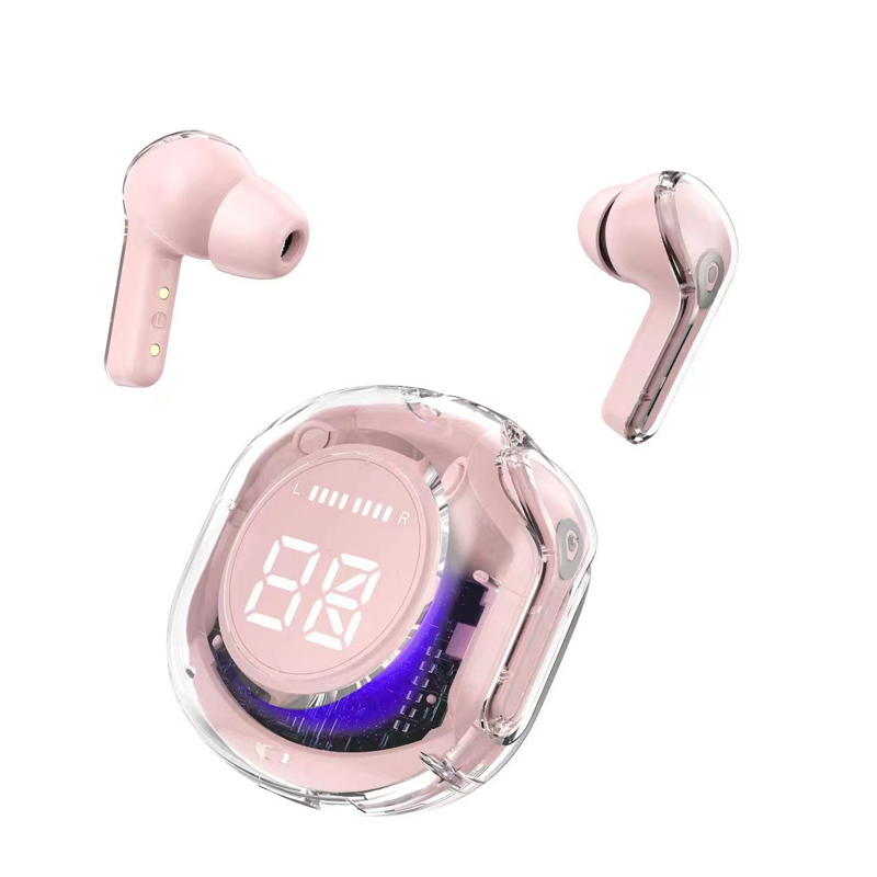 Ultrapods max Air2 sans fil TWS écouteurs conception transparente écouteurs Sport jeu casques avec affichage LED étui de charge clair