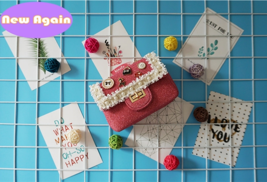 Bebê crianças diy sacos de ombro saco de dinheiro do miúdo crianças rendas pérola bonito mensageiro bolsas crianças algodão adorável carteiras mini bolsa aryb072