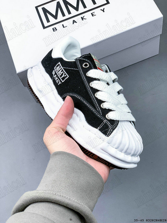 Designer MMY canvas schoenen Maison Mihara Yasuhiro Blakey OG Sole Canvas lage zwart witte sneakers Luxe laag uitgesneden trainer witte dikke rubberen tussenzool