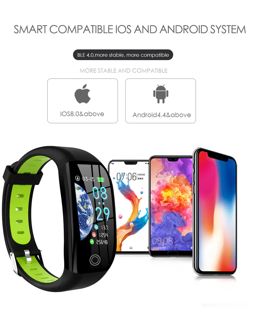 Klockor för OnePlus 10 Pro 10R Nord N20 Nord CE 2 Smart Armband GPS Tracker IP68 Hjärtfrekvens Blodtryck Watch Smart Band Wristband