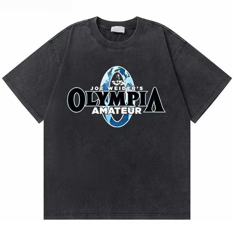 メンズTシャツホットセール新しいウェアラブルスケルトンオリンピアグラフィックプリントTシャツ男性女性ジムピュアコットンメンズルーズTシャツ240327