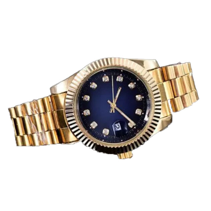 Relogio marca superior relógio de luxo masculino calendário preto baía novo designer relógios diamante alta qualidade vestido feminino ouro rosa reloj