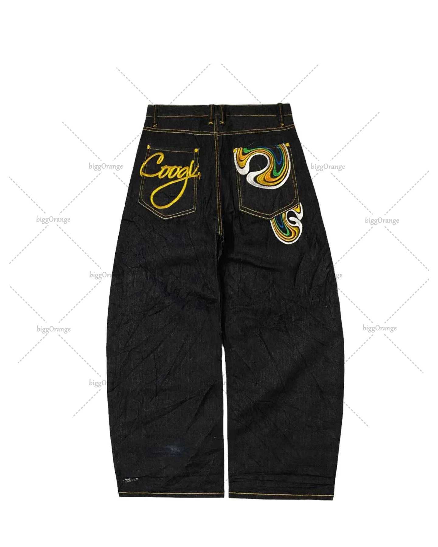 Męskie dżinsy Y2K punk hip-hop dżinsy dla damskiej 2023 Ustanie uliczne przybrzeżne ubrania robocze w stylu łzowym luźne ubrania men mens mop spodni J240328