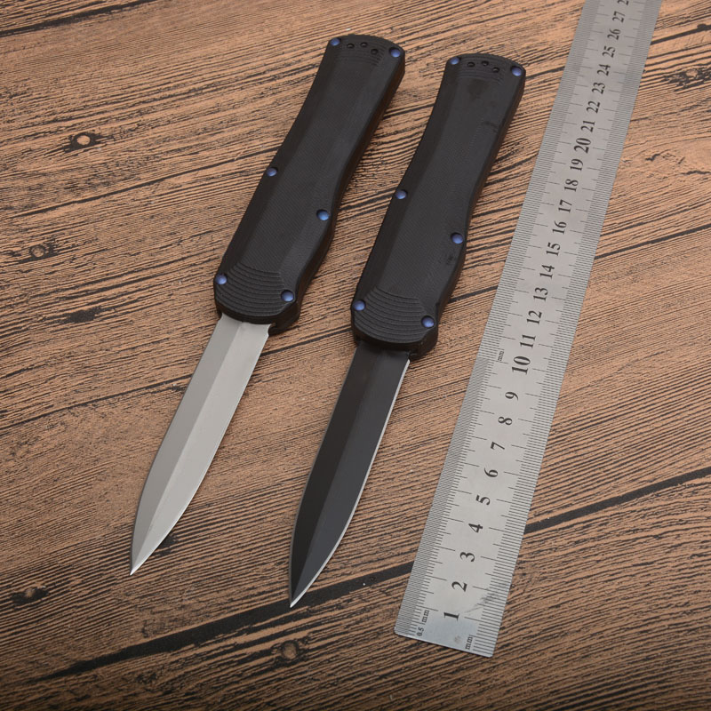 High Quality High End BM 4600 AUTO Tactical Knife S30V Double Action Titanium Coated Blade CNC G10 Handle EDC Pocket Knives With Nylon Sheath