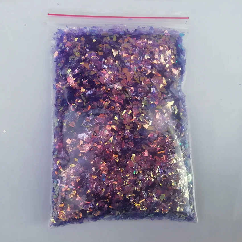 Polijsters 500g caméléon décoration de noël irrégulière holographique irisé confettis paillettes flocons pour artisanat Slime