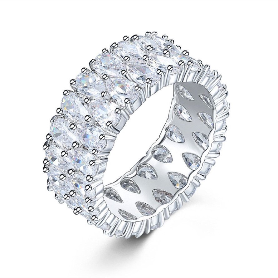 Choucong nuovissimo scintillante gioielli di lusso in argento sterling 925 taglio pera topazio bianco doppio diamante CZ pietre preziose donne del partito Weddi222R